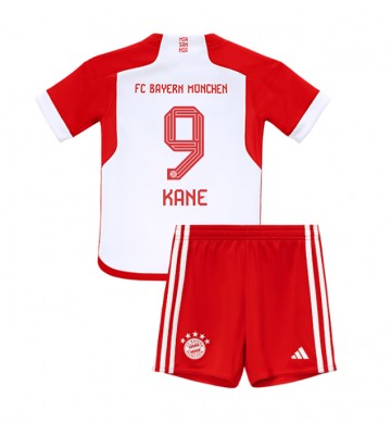 Lacne Dětský Futbalové dres Bayern Munich Harry Kane #9 2023-24 Krátky Rukáv - Domáci (+ trenírky)